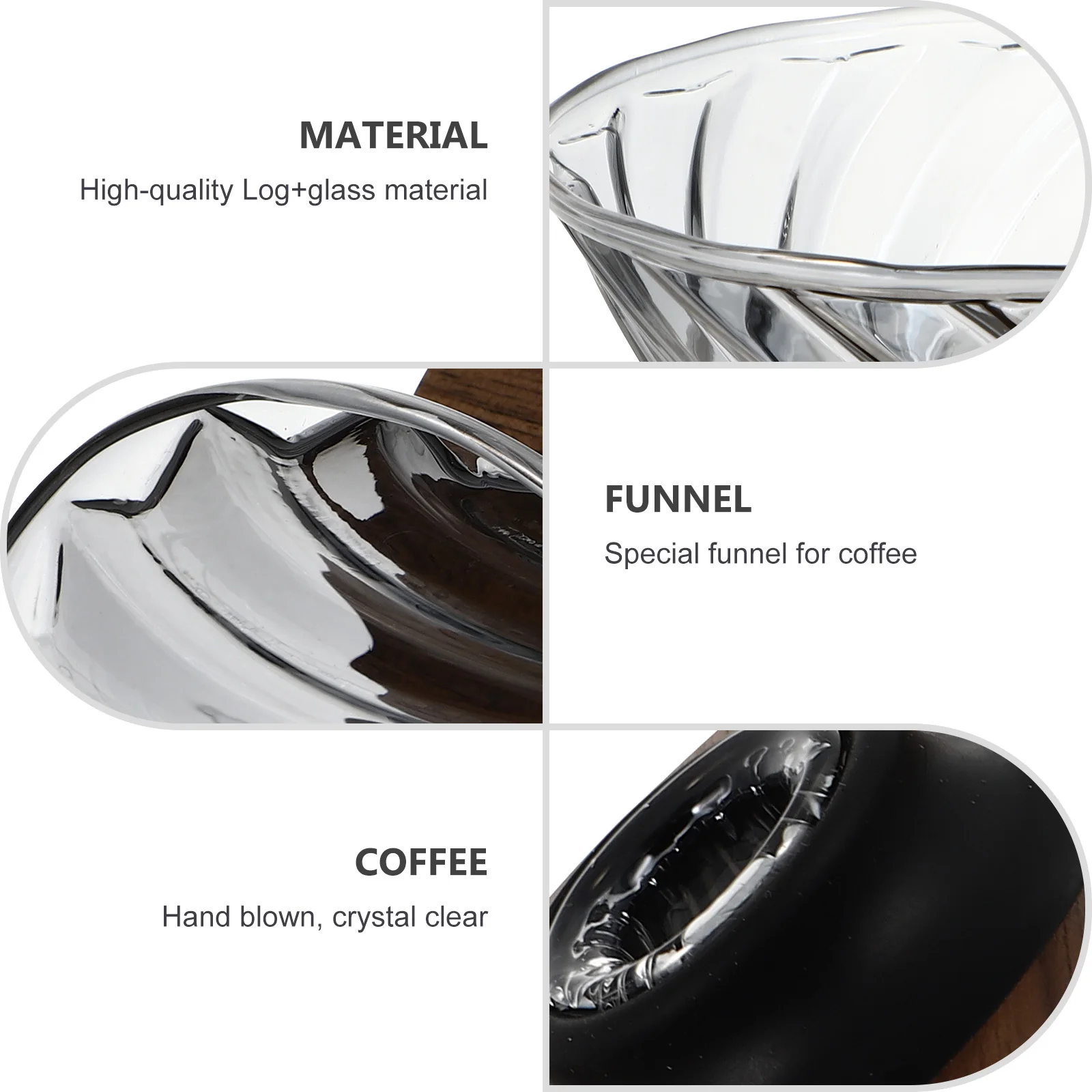 

1Pcs Coffee Pot Funnel Black Durable Reusable Filter Excellent Water Permeability Suitable for Home Office Travel Coffee