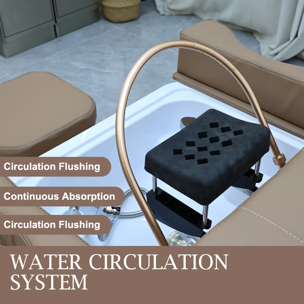 Multifunction 2 in 1 beauty salon back lift hair washing and foot bath massage chair head spa japanese bed