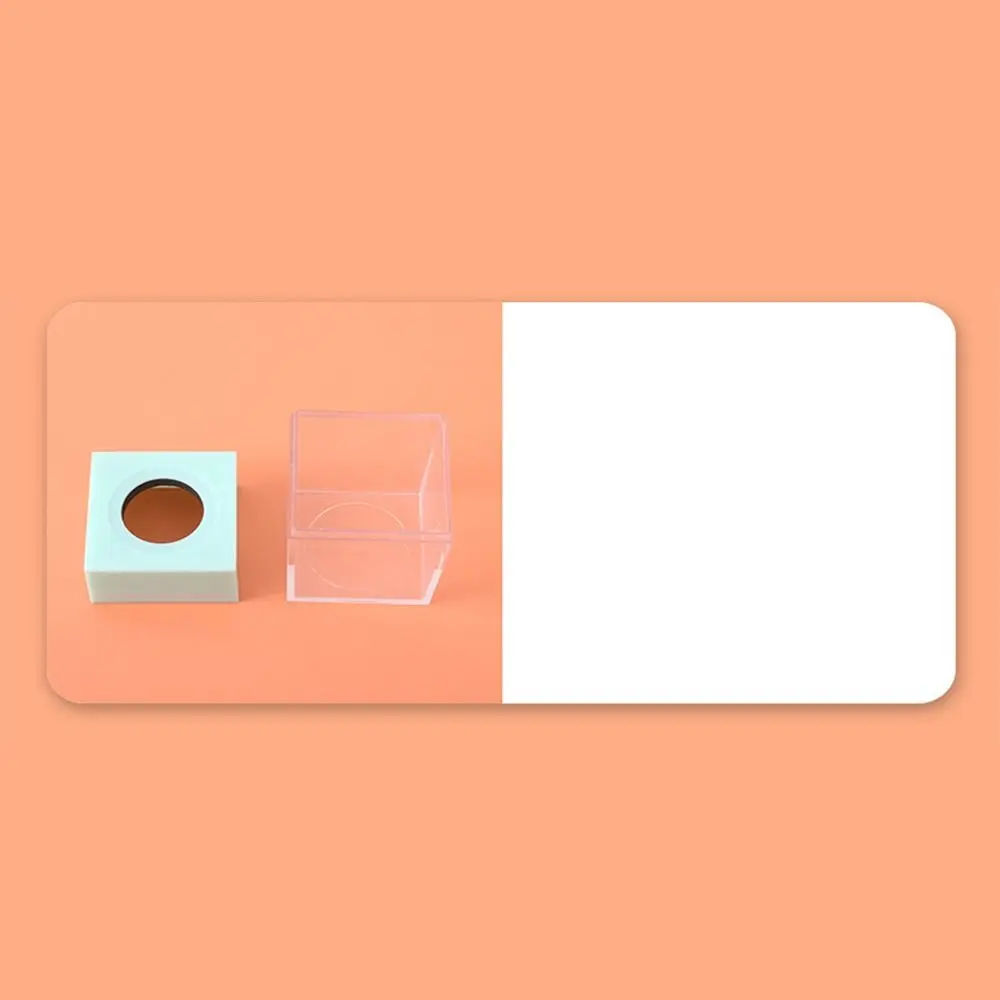 Plastic School Transparent Macaron Student Stationery Magnetic Absorption Box Desk Storage Clips Dispenser Paperclip Holder