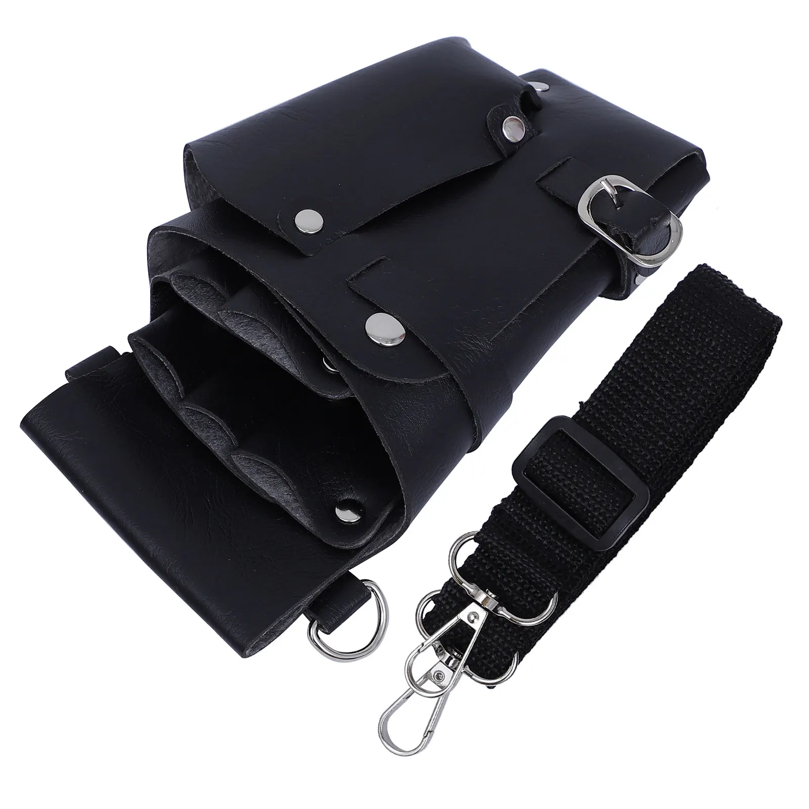 

Black Hair Scissor Stylish PU Barber Tools Bag Scissors Waist Pouch Belt Salon Accessories Portable
