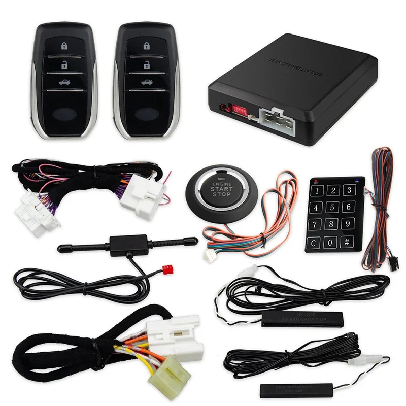 CAN BUS car alarm system PKE passive keyless entry remote start plug & play fit for toyota cars push start stop button