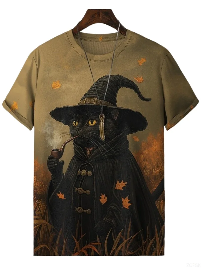 

2025 забавная мужская футболка с принтом животных, футболки с короткими рукавами, топы, рубашки с круглым вырезом и 3D принтом, летняя повседневная мужская одежда, повседневные топы