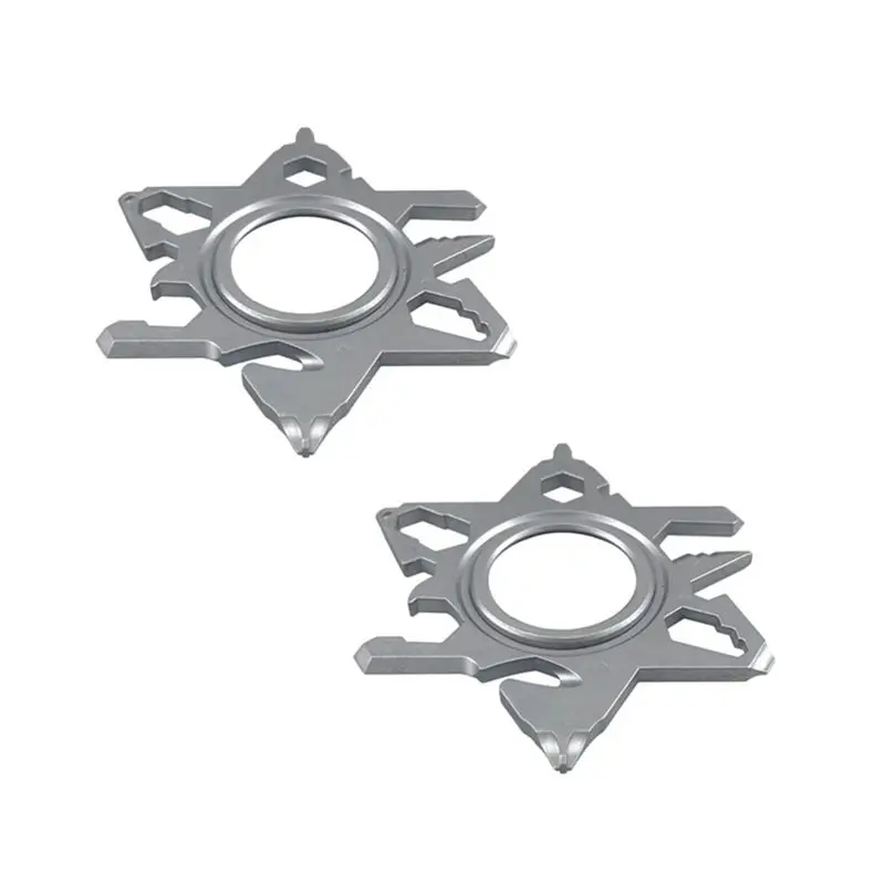 Abjs chave de floco de neve multifuncional portátil, 2 peças, liga de aço hexagonal universal 15 em 1, chave de fenda octogonal, ferramenta doméstica
