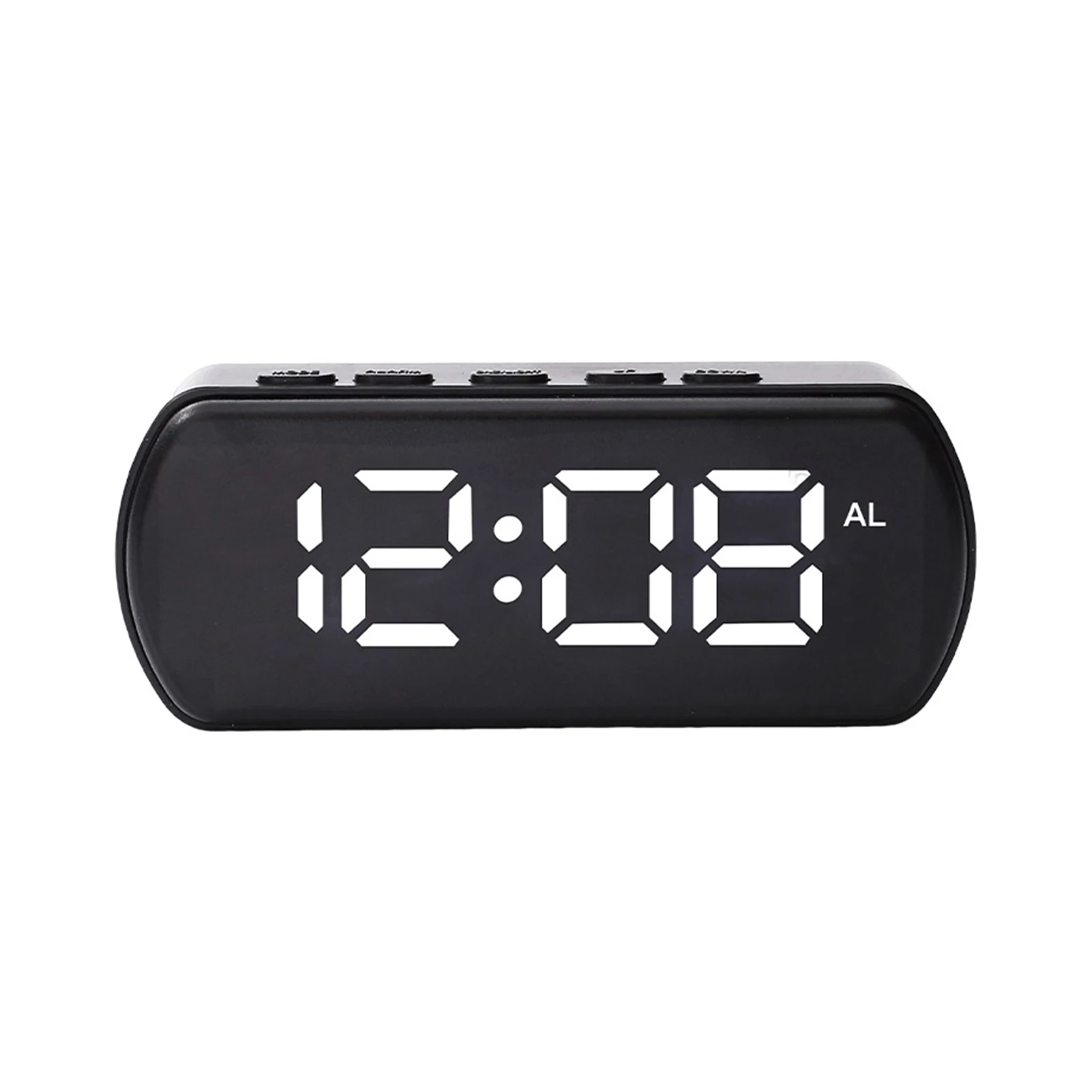 New Rechargeable Digital Alarm Clock Voice Control Snooze Night Mode Table Clock Music Electronic LED Clocks