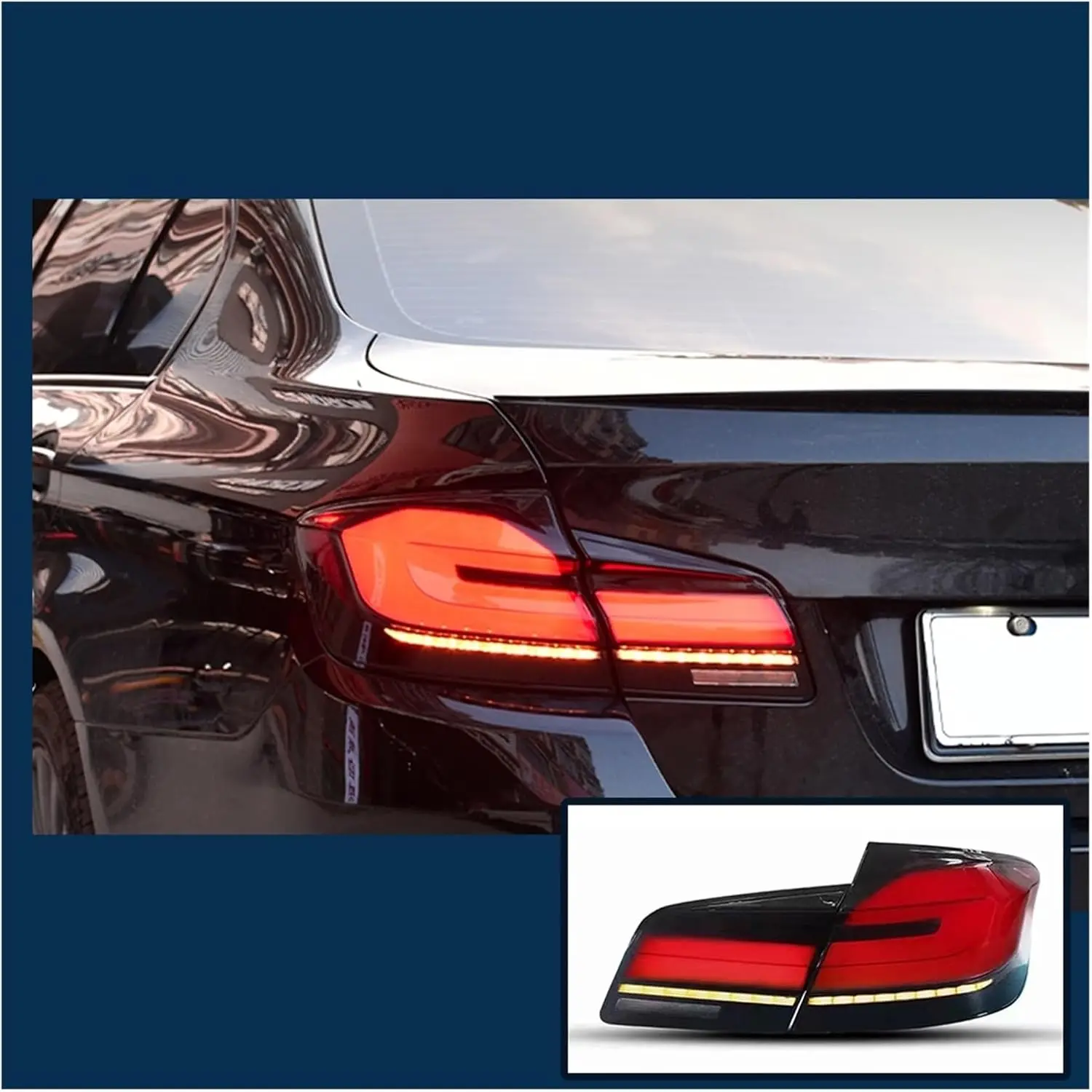 For  F10 F18 2011-2016 Auto Taillight Assembly LED Upgrade M5 Design Dynamic Signal Lamp Car Lights Accessory Tool