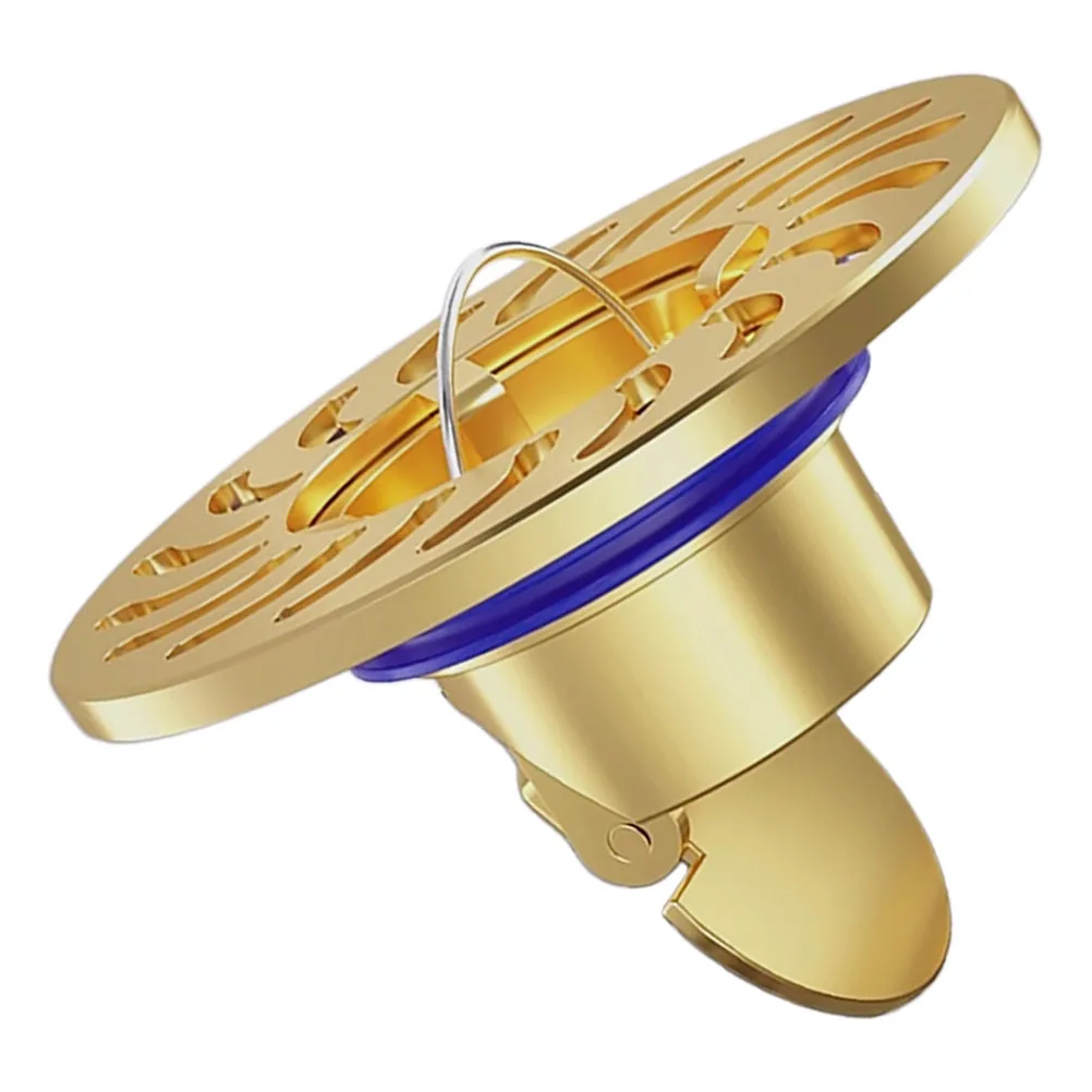 

Brass Bathroom Floor Drain Filter Trap Stopper For Bathtub Sink Sewer Strainer Odor Clog Prevention Floor Drain Cover