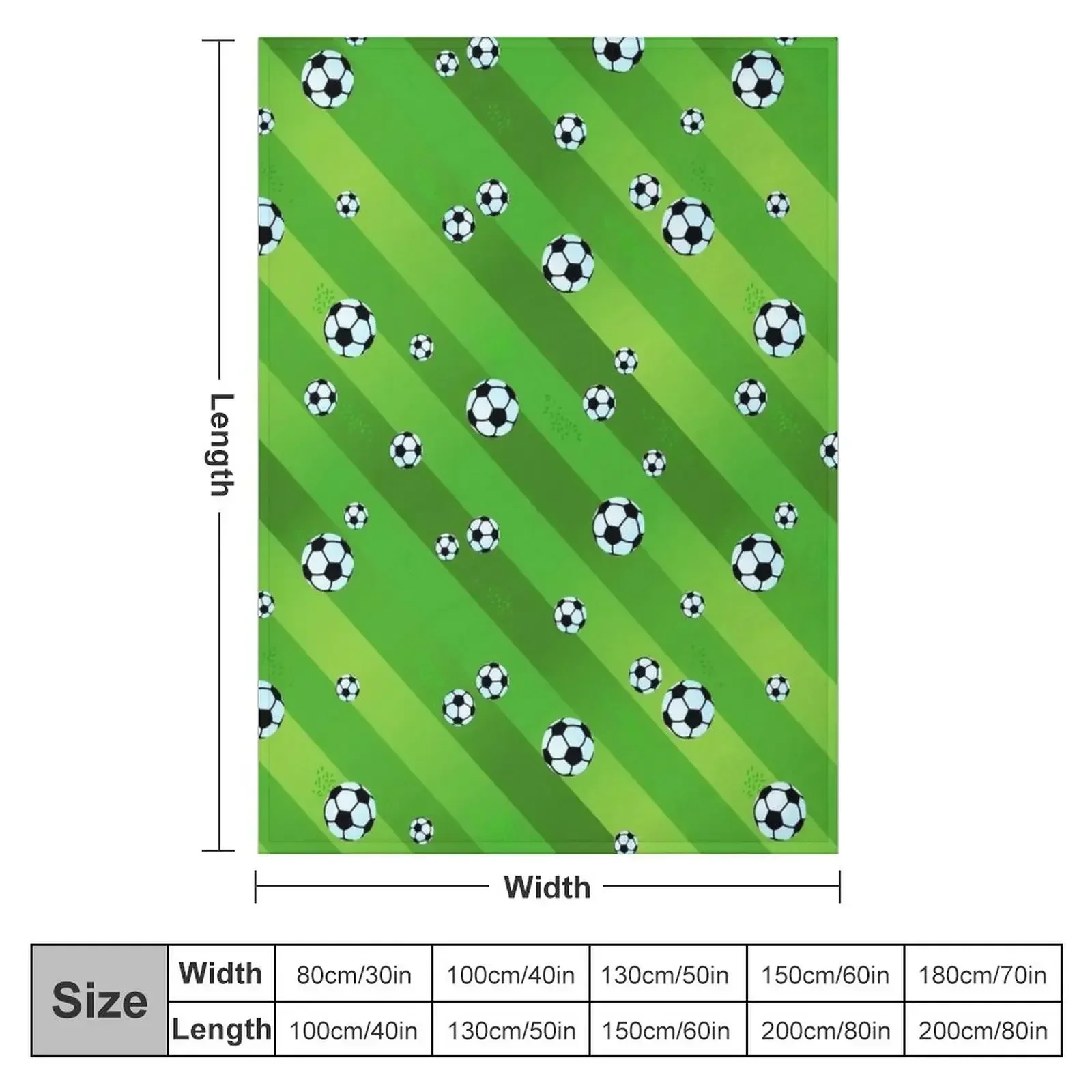 Seamless pattern of soccer field and balls Throw Blanket Weighted Sofa Throw decorative Blankets