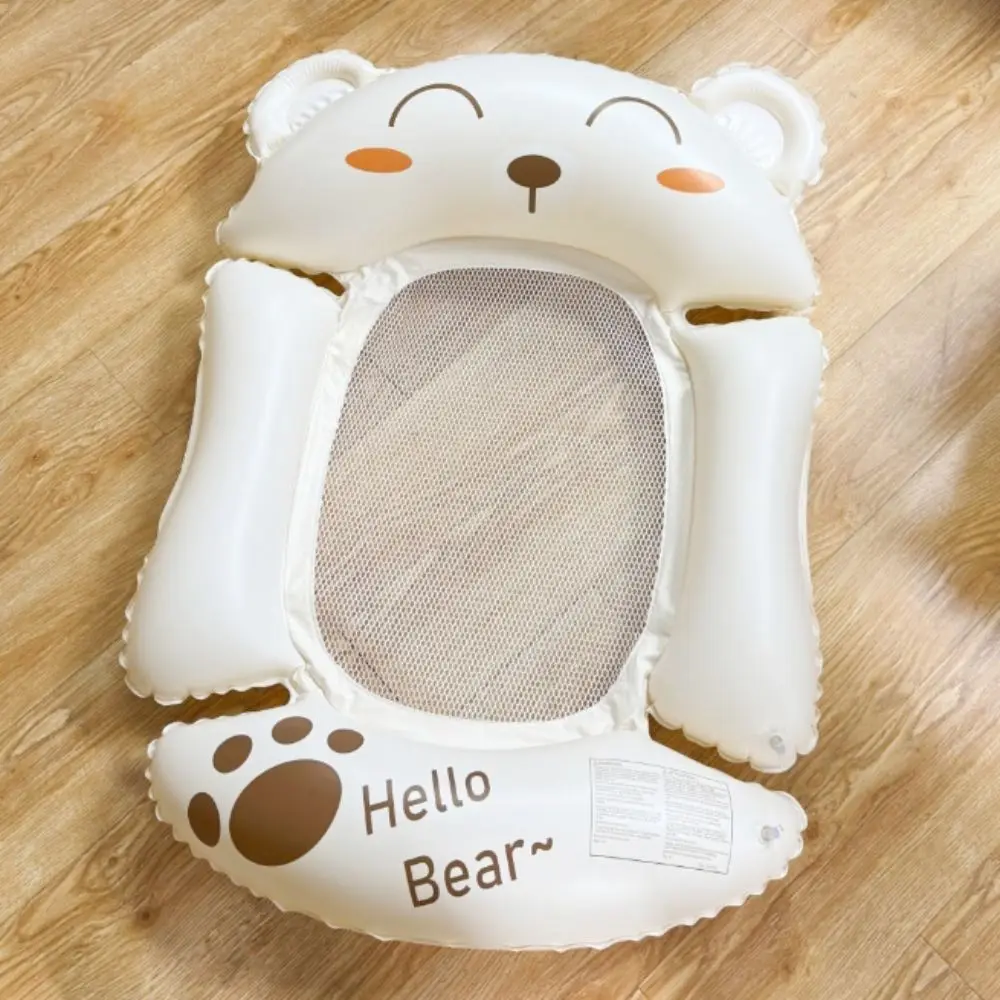 Cartoon Bear Design Inflatable Float Large Size Foldable Floating Bed 4-Tube Structure Thickened PVC Pool Float Outdoor Garden view 2