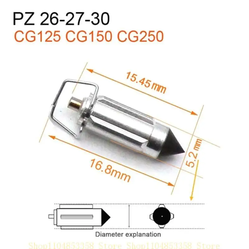 4x دائم دراجة نارية المكربن Valv-e إبرة ل PZ19 CG125 GY6 50 125CC GN125 PZ26 PZ27 PZ30 سهلة الاستخدام #6