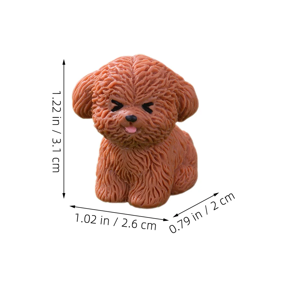 

4pcs Mini Decoration Resin Mini Dog Outdoor Garden Decor Weatherproof Lightweight Realistic Puppy Ornaments For Home Park