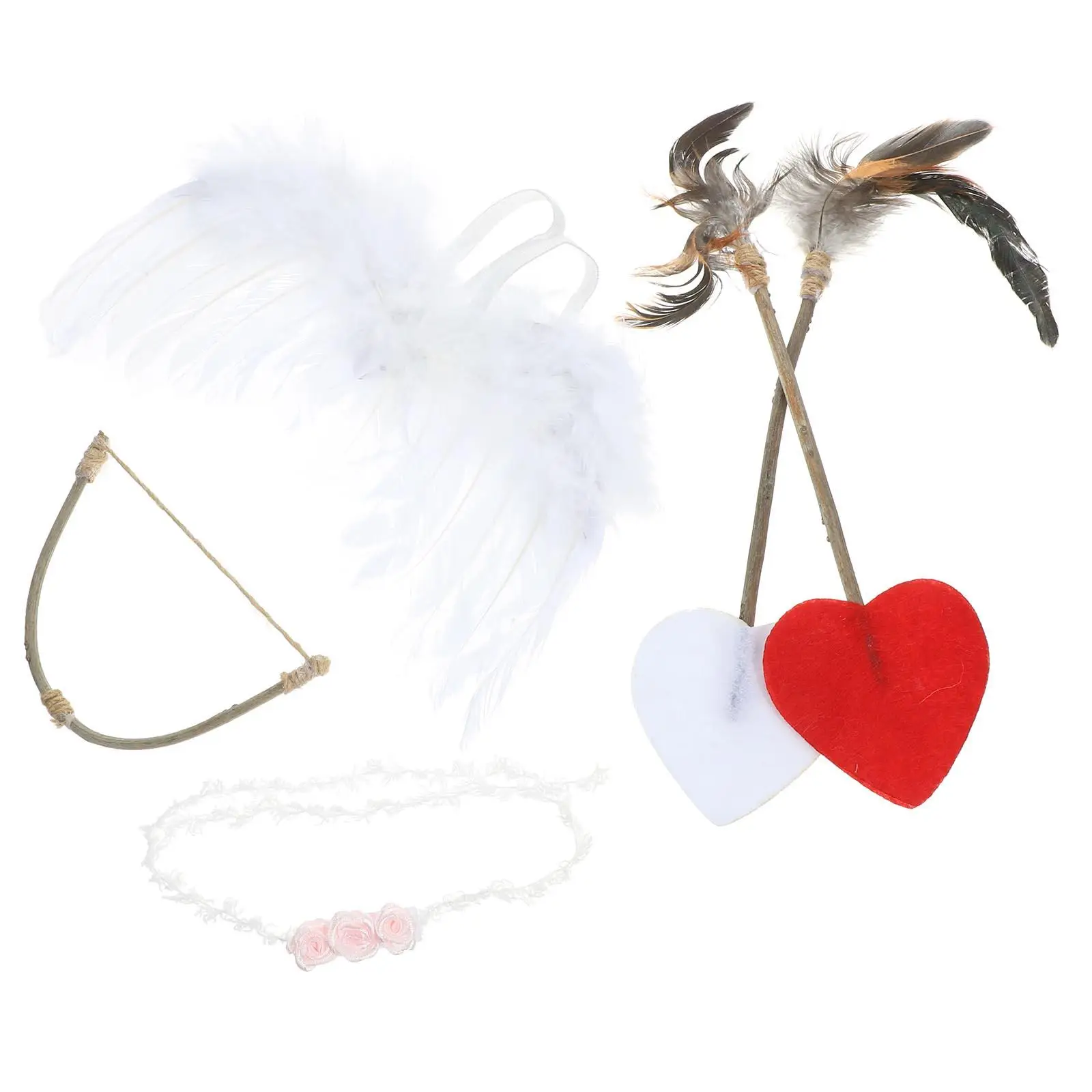 

1 set Angel Wings Baby Photo Props Photography Props 0-12 Months Cherub Costume Safe Plume Wood Photo Shoot Gifts