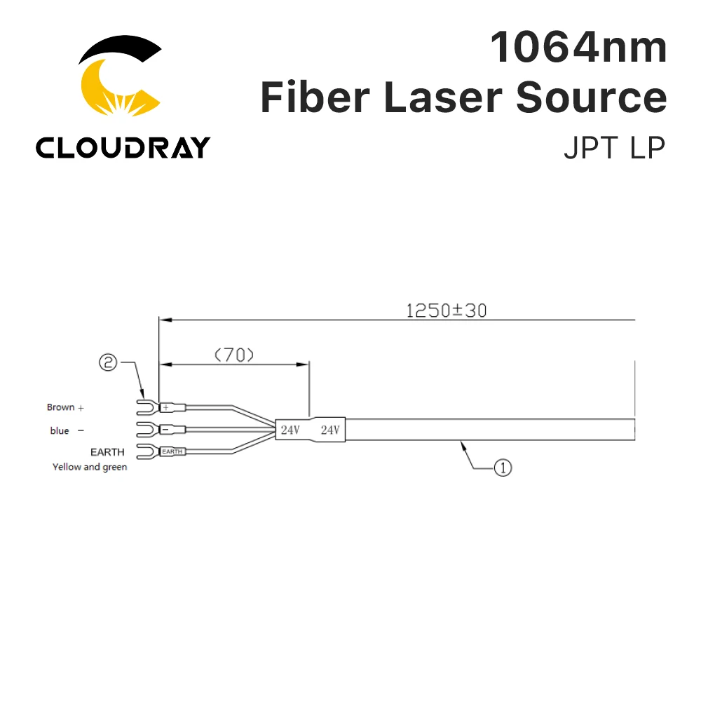Cloudray JPT LP+ Series 20W 30W 50W MOPA Pulse Fiber Laser Module With Wide Frequencies High Quality for Fiber Laser Machine