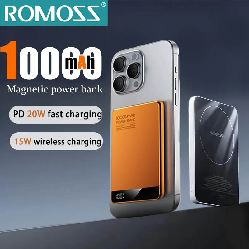 

Магнитное беспроводное зарядное устройство Power Bank емкостью 10000 мАч PD20W с сверхбыстрой зарядкой Powerbank для Magsafe iPhone Samsung Huawei