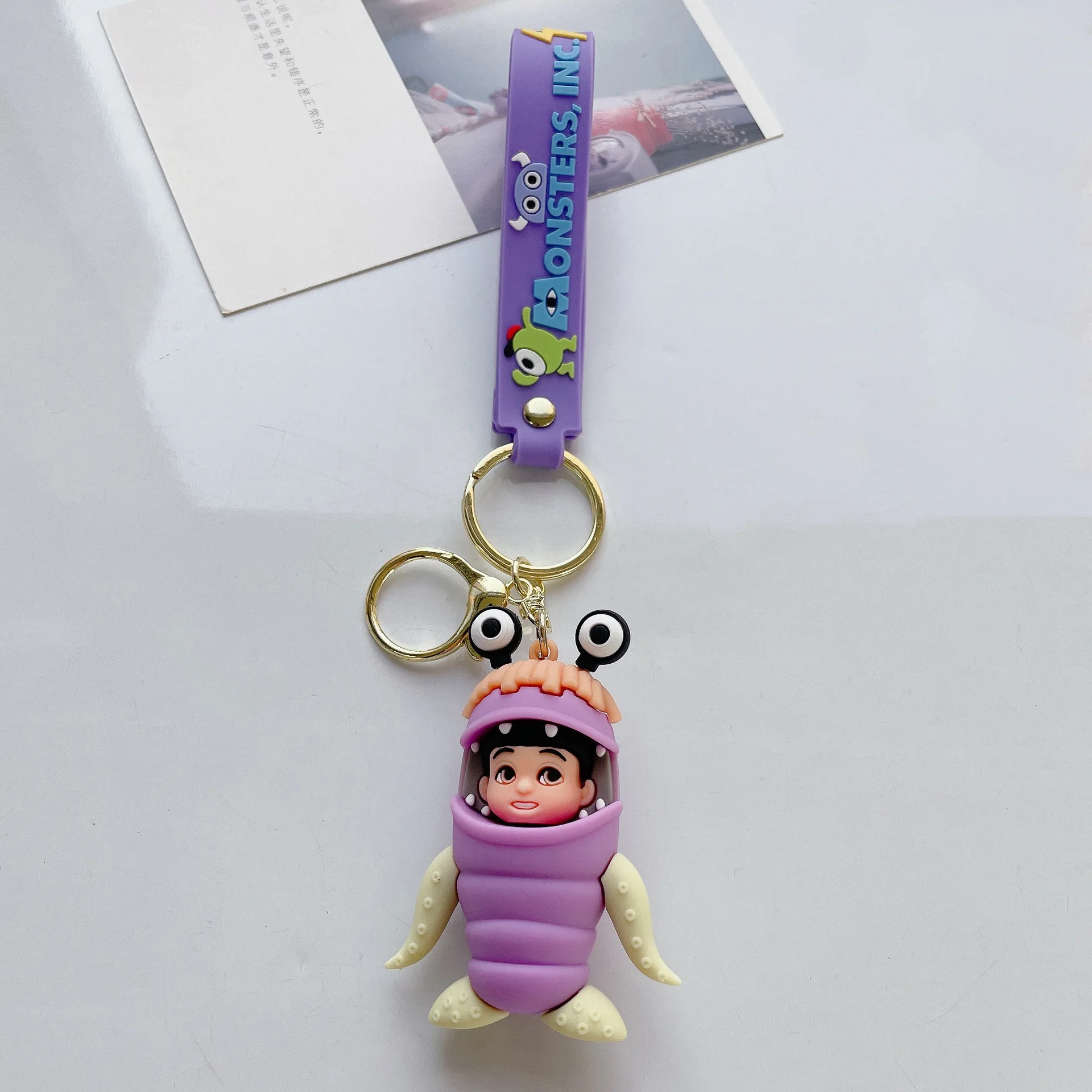 Creative Cartoon Disney Monsters, Inc. Figures Keychain Car Bag Pendant Couple Kids Jewelry Accessories Gifts Key Holder Decor