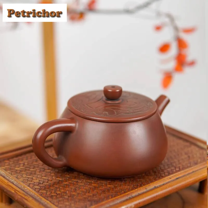 220 مللي اليدوية Nixing الفخار الإغاثة إبريق الشاي عيار كبير التقليدية الشاي Infuser وعاء الشاي تخمير غلاية مع مصفاة أدوات المائدة