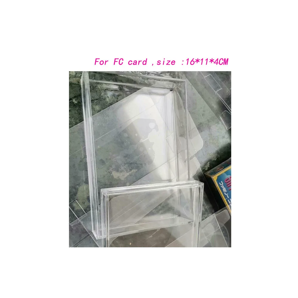 

Transparent plastic Collect box case for FC game card colorful carton protective box storage display box