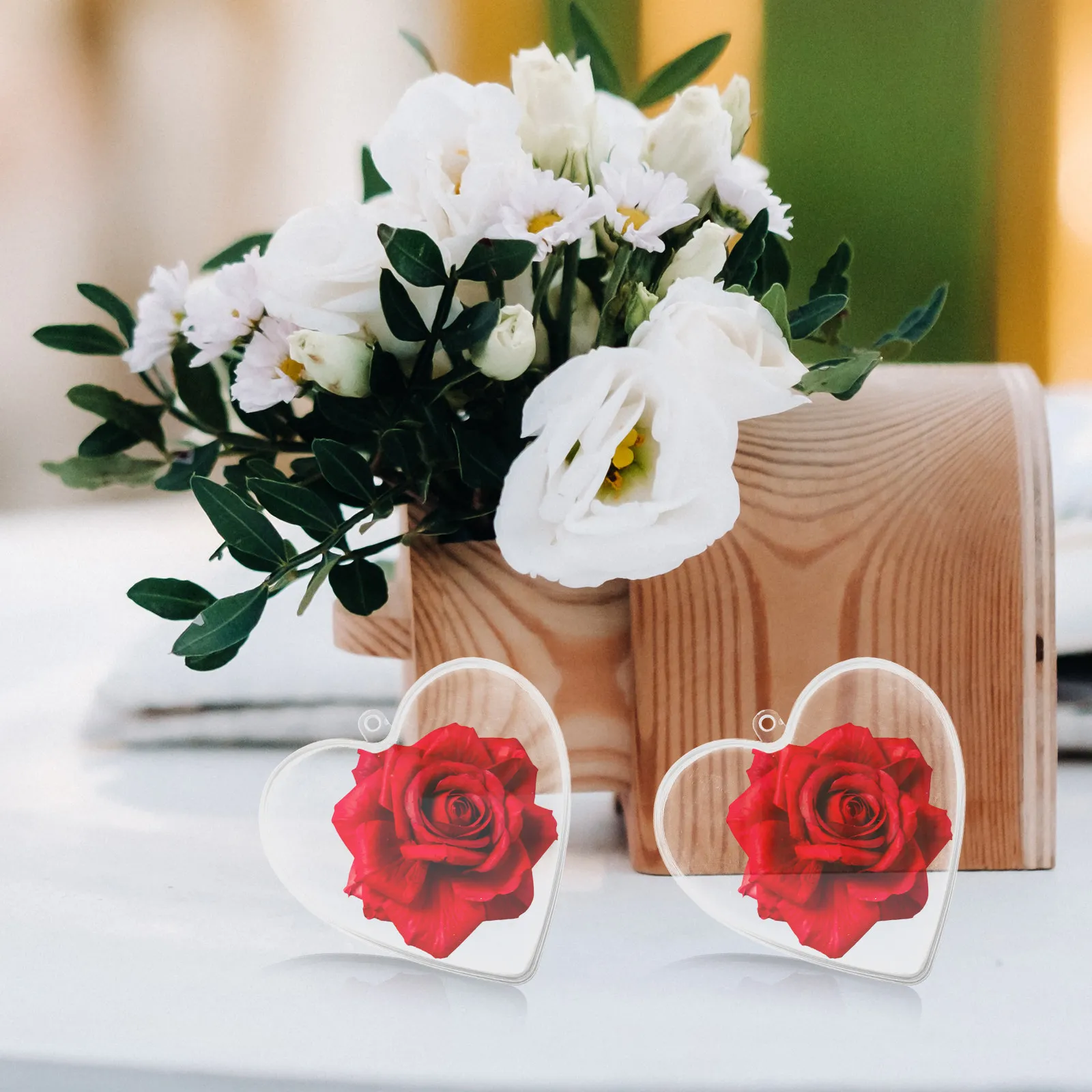 

10 шт. прозрачных шаров в форме сердца, прозрачные пластиковые легкие украшения высокой прозрачности для свадьбы, Дня святого Валентина