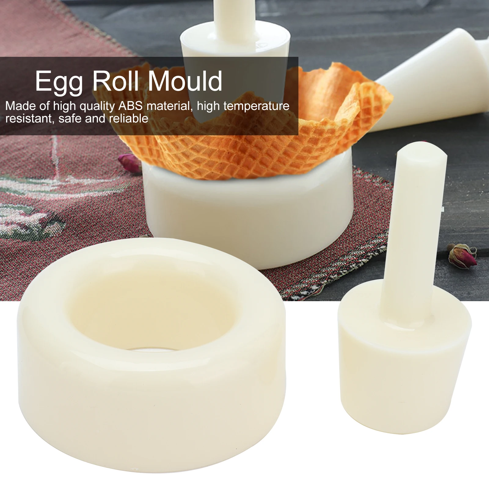 Multifunctional Cone Mold Set Egg Roll Waffle Cone Ice Cream Cone Setting Mold DIY Crispy Dessert Making Tool for Home Kitchen