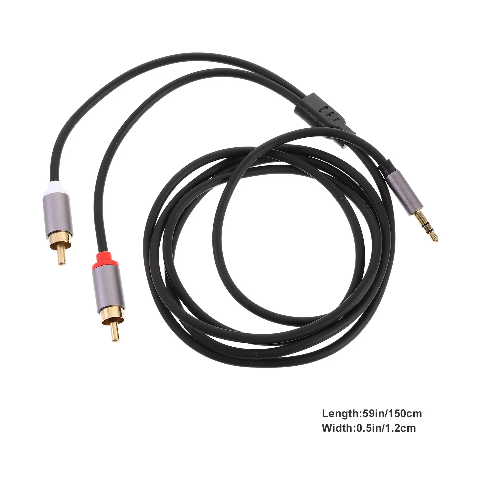 1.5M Dual Rca Audio 3.5Mm To Rca Stereo Jack Cable For Speakers Subwoofer Auxiliary Cord Headphone Extension Cable