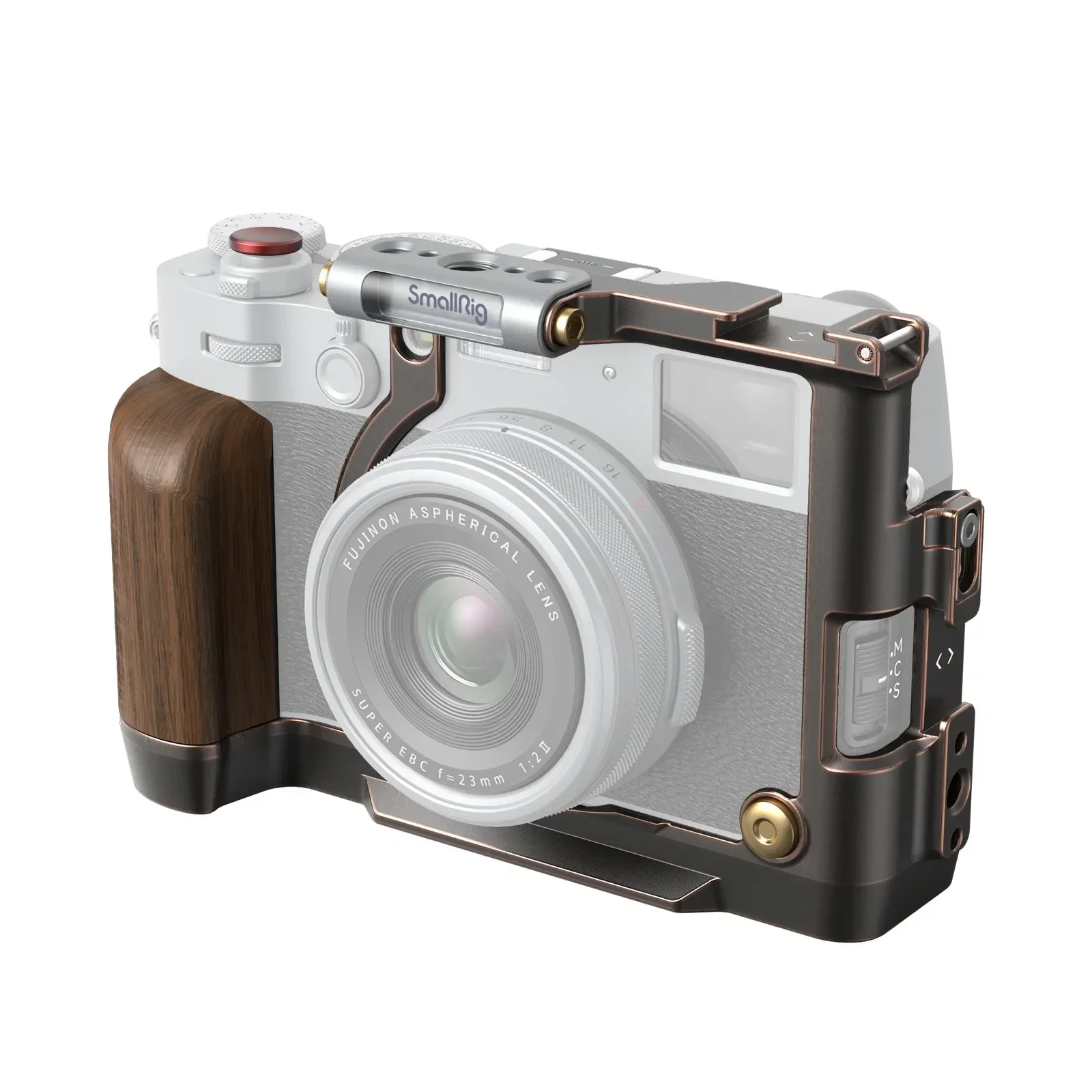 

SmallRig “Retro” Cage for FUJIFILM X100VI with Wooden Handgrip Build-in Arca-Swiss Quick Release Plate for Arca-Type Tripod 4557