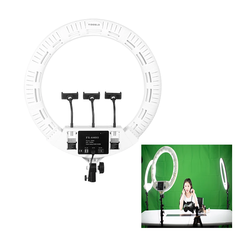 Luz LED de relleno de 22 pulgadas con trípode, soporte para transmisión en vivo de teléfonos móviles para influencers, luz de belleza para selfies y fotografía con anillo de luz.