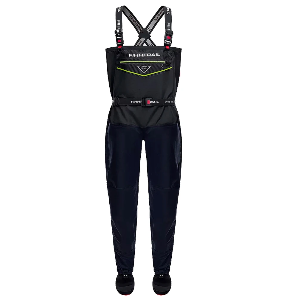 Men's Waterproof Fishing Pant Breathable Chest Waders with neoprene sock Outdoor Camping Hiking Long Pants