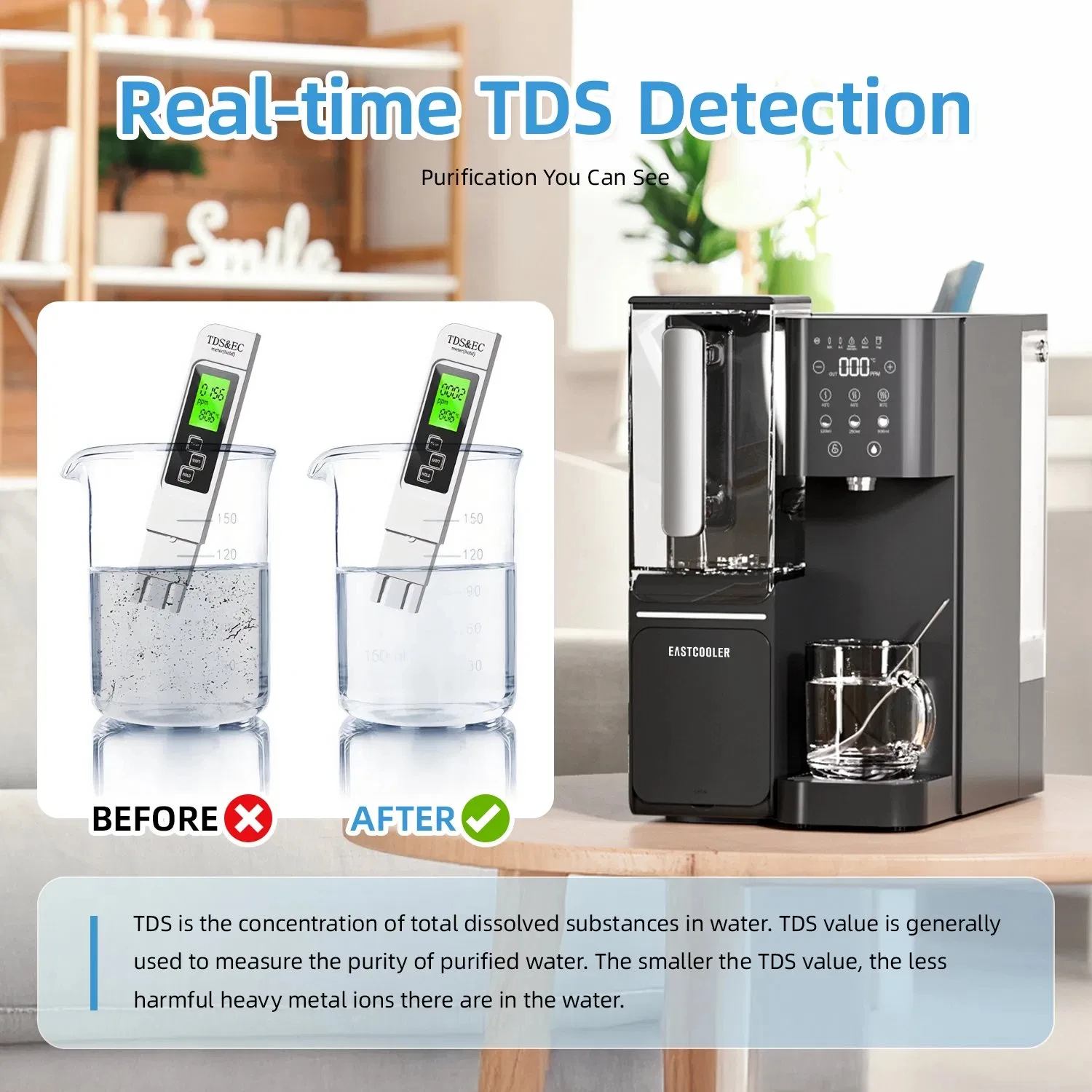 

2026 New Hot Selling 100GPD Desktop Reverse Osmosis Water Purifier Countertop Ro Water Filter Dispenser