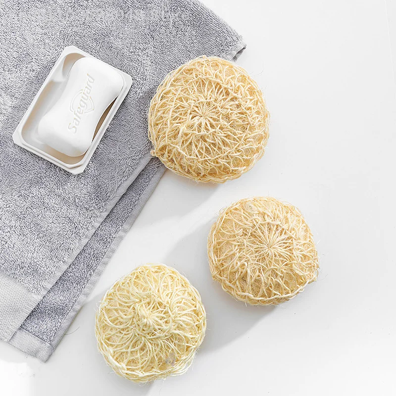 Cleaning Bath Sponge Mini Skin Care Hanging Soft Body Massage Brush Bathroomaccessories Bath Ball Sisal Shower Flower