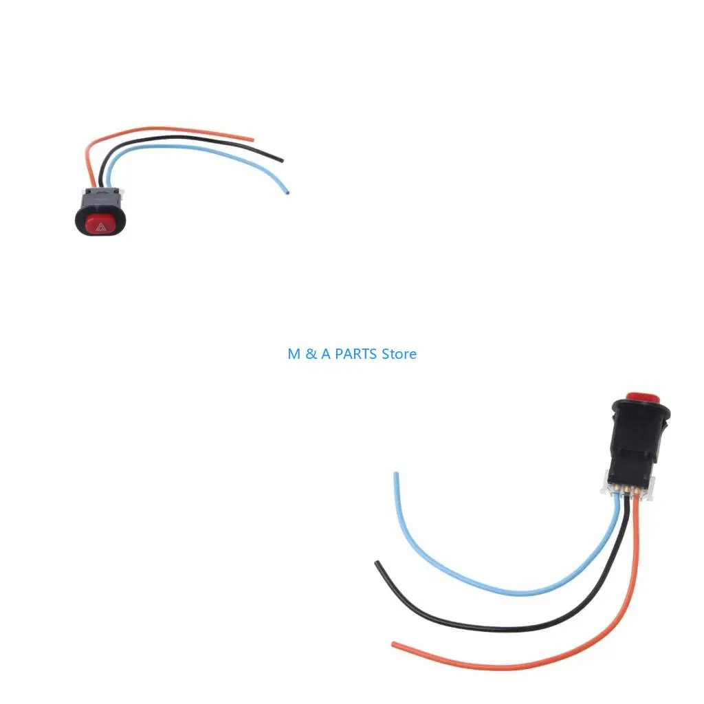 U1JF Motorcycle Accident Hazard Double Flash Light Lamp Switch ON/Off Button
