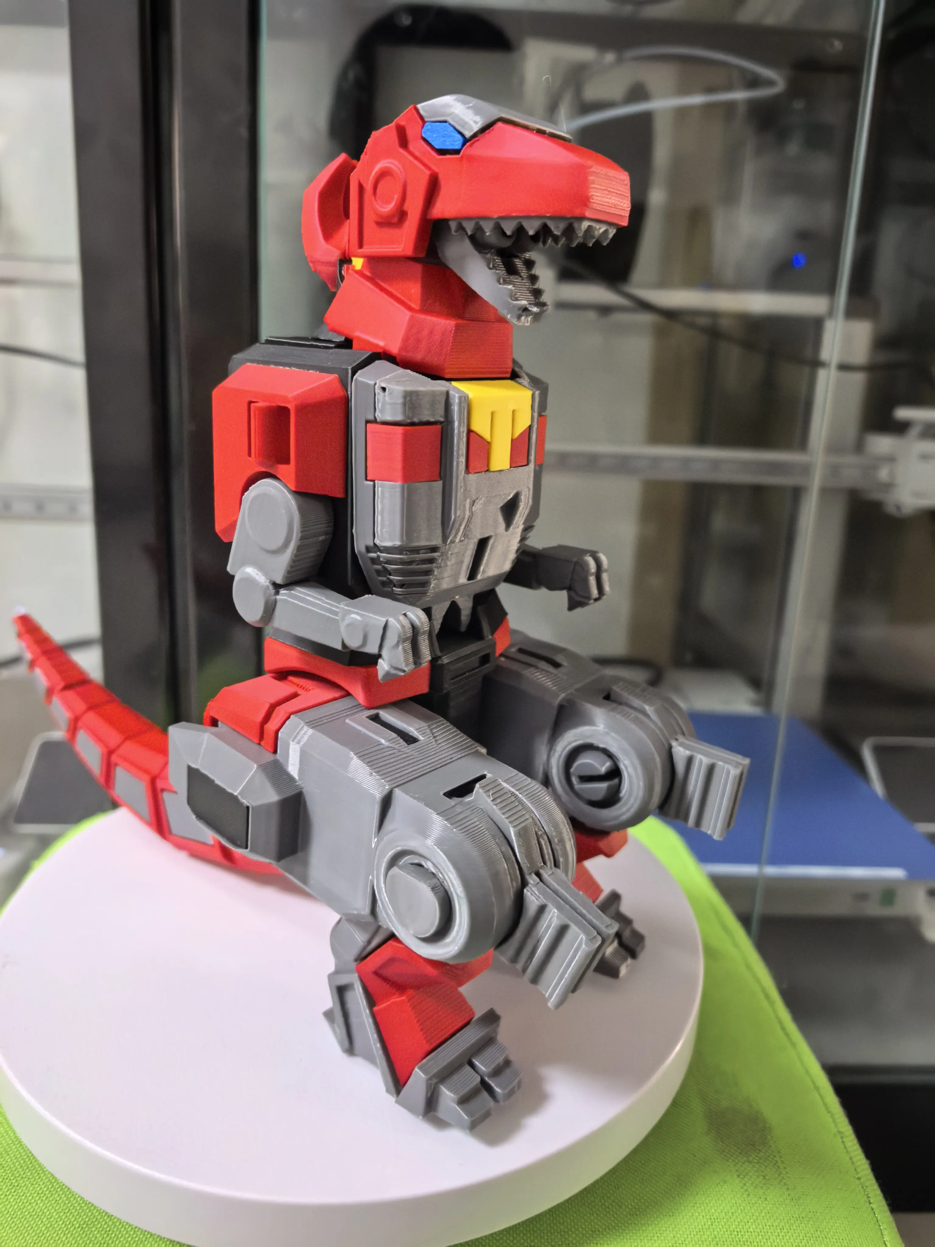 3D Printed T-Rex Model Dinosaur Team Display Piece High Quality Collectible Toys for Ages 8 And above Robot Mecha Series