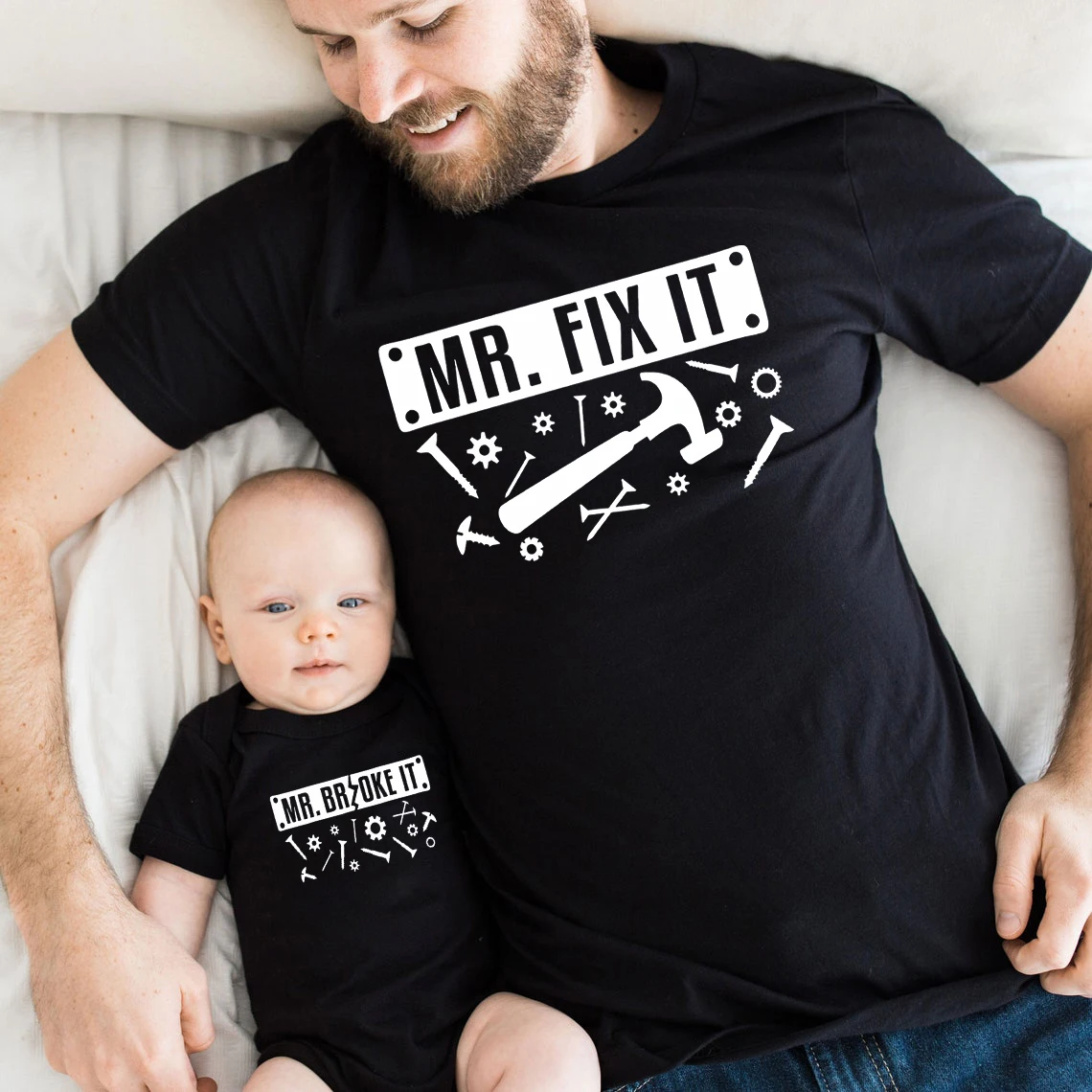 

Father Son Matching Shirts Fix It Matching Shirt Father's Day Gift Daddy and Me Tee for Father's Day Gift Baby Boy