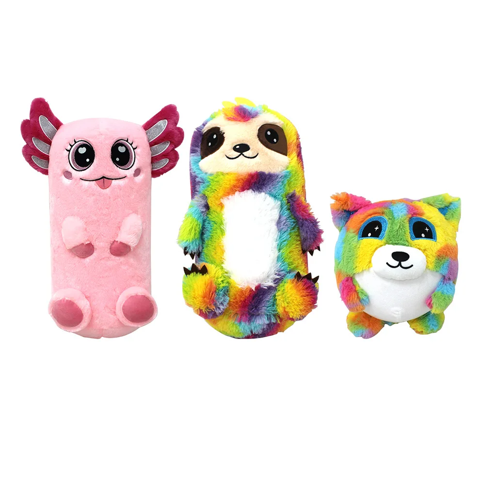 Plush Bouncy Ball for Kid Inflatable Sensory Toddler Toy with Animal Cover Indoor Outdoor Play for 3+ Chrismas Birthday Gift