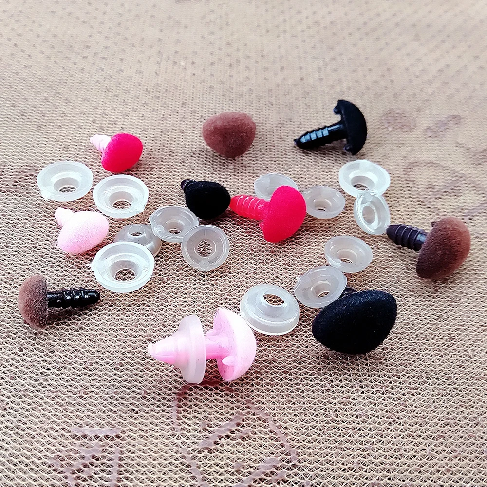 70 teile/schachtel Kunststoff Sicherheit Nase Für Häkeln Spielzeug Stricken Puppen Amigurumi Handwerk Rosa/Rot/Schwarz/braun Nase Tier Für Teddybär – Detail 6