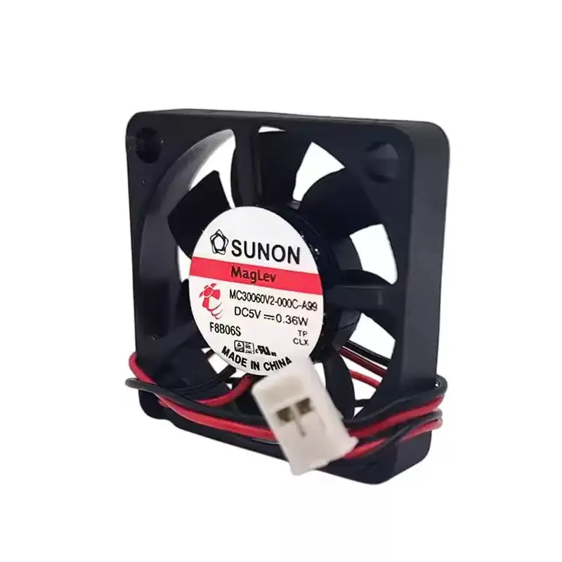 Original For SUNON MagLev MC30060V2-000C-A99 5V 0.36W 3006 30mm 2Pin Ultra Slim Quiet Mini DC Brushless Projector Cooling Fan