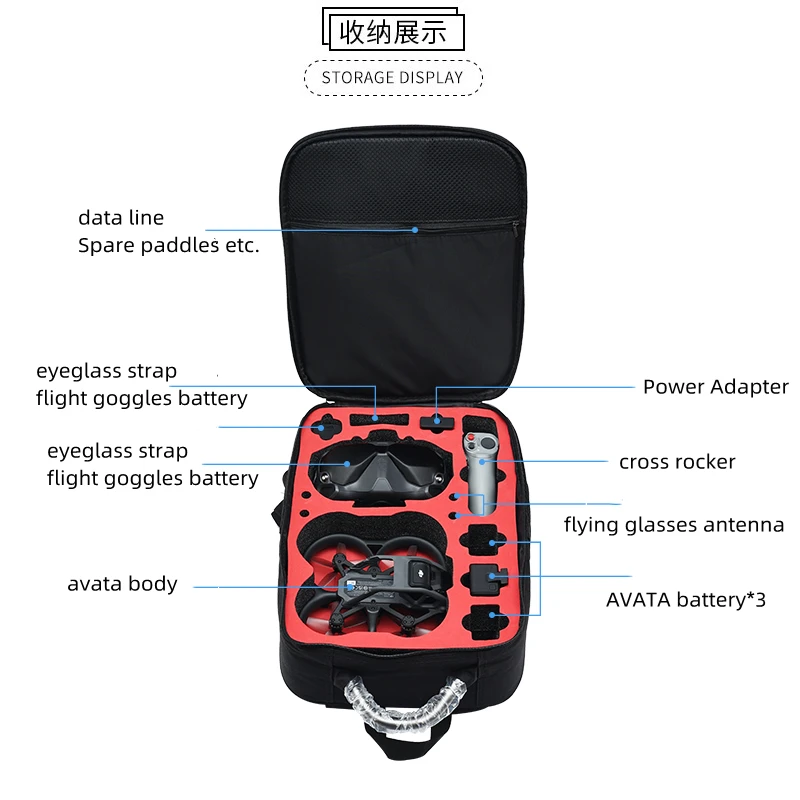 Avata Bagpack Dji Avatar Grote Capaciteit Rugzak Voor Dji Avatar Bril 2/V2 Outdoor Reis Handtas Accessoires