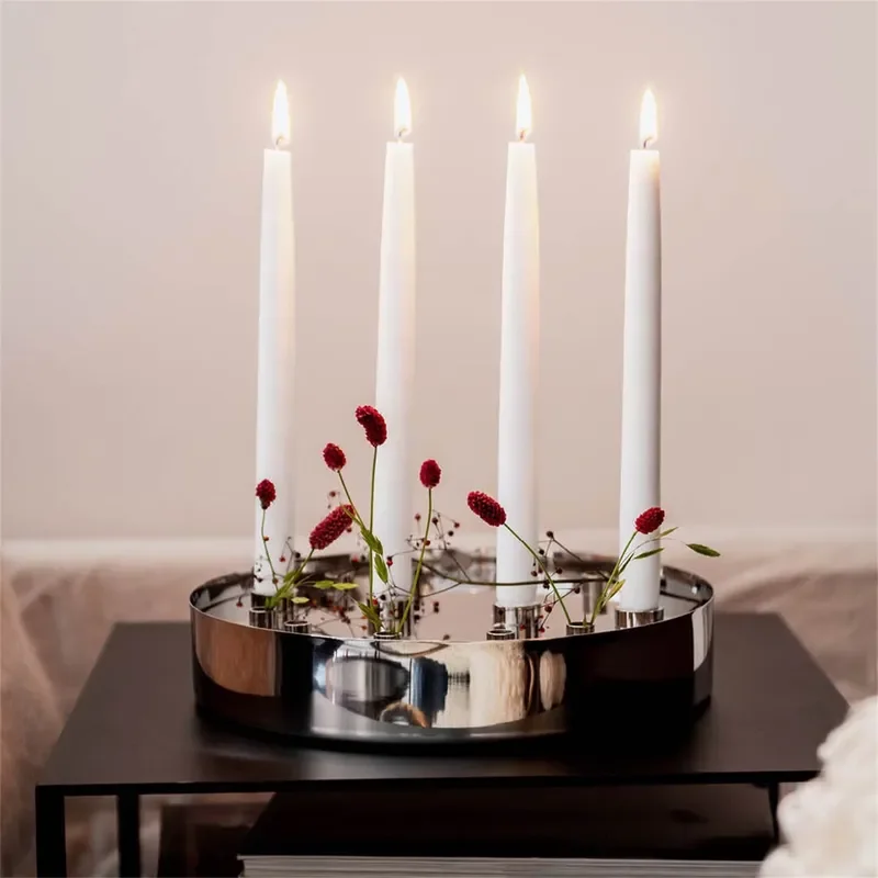 Nordic Style Glass Vase for Home Decor Modern Minimalist Flower Arrangement Container Front and Back Design Living Room Plant