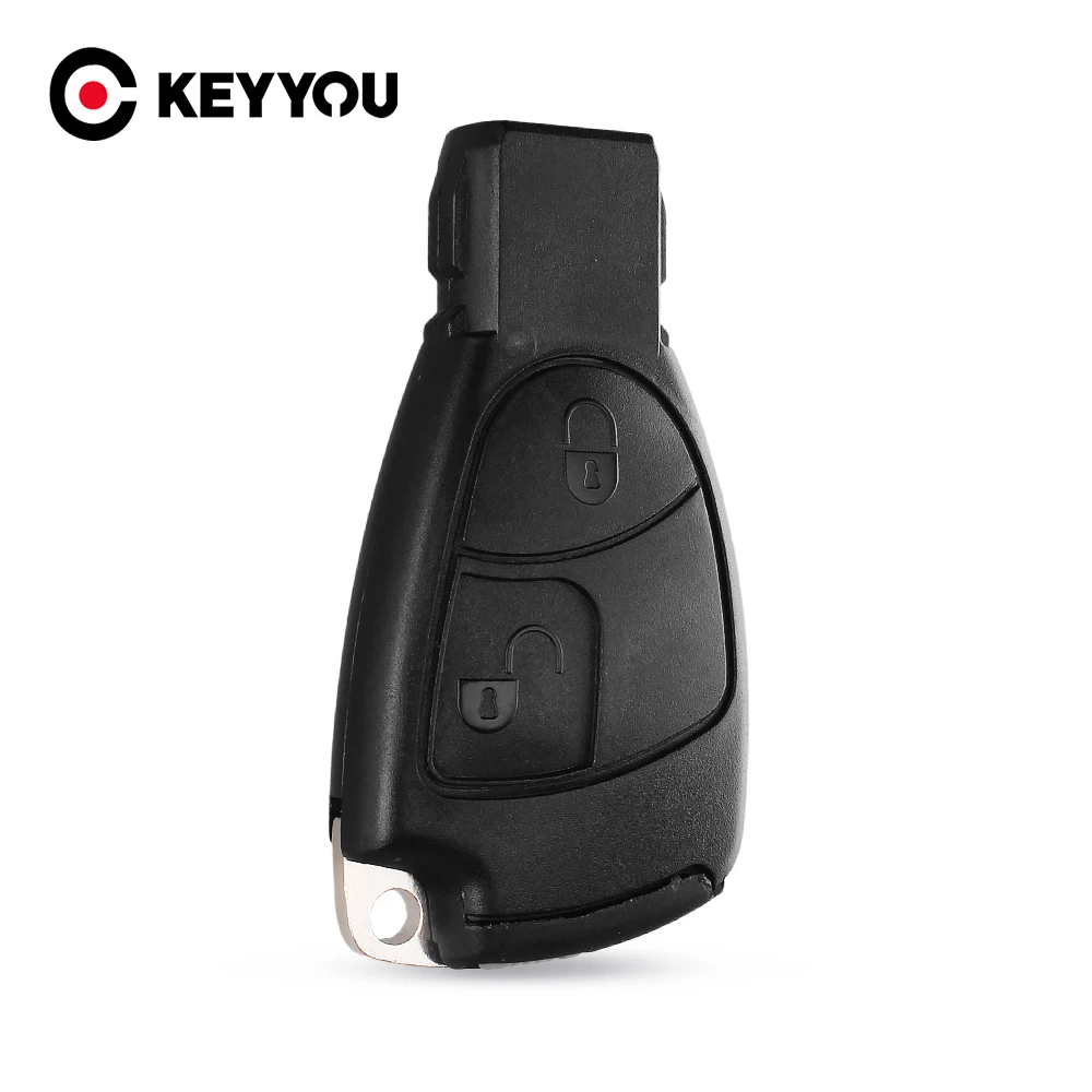 

KEYYOU Car Key Remote Case For Mercedes Benz B C E S ML SLK CLK Class 2 Buttons Key Shell Fob Cover With Small Key Blade