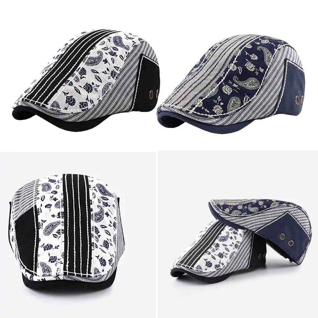 Chapeau plat Newsboy en coton pour hommes et femmes, chapeau de chauffeur de taxi avec structure réglable