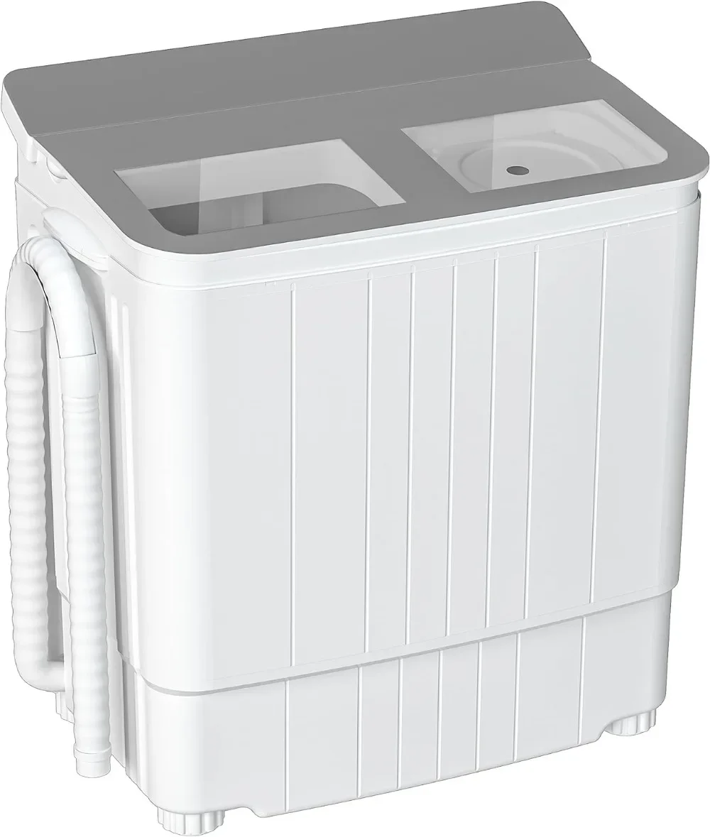 Portable Washing Machine 14.5 lbs Mini Small Laundry Washer Combo with Spin Dryer Compact Twin Tub Washer Machine