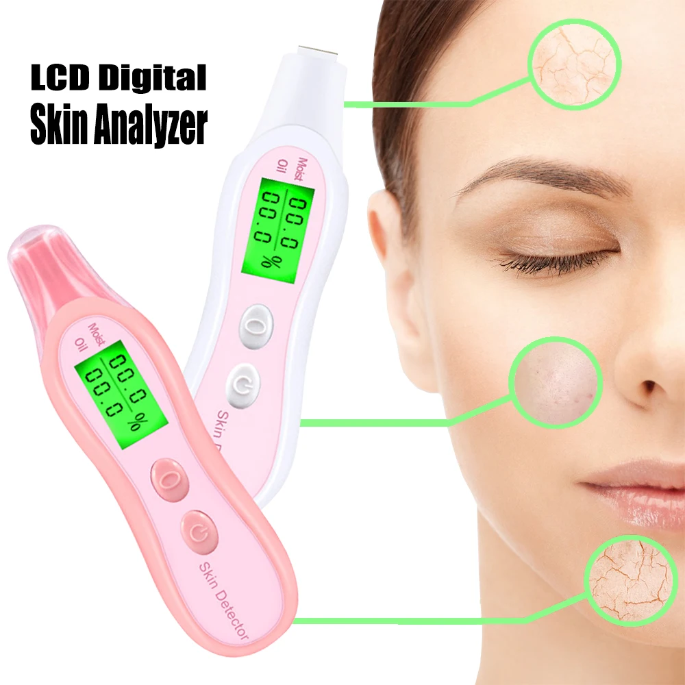 Probador Digital LCD para el cuidado de la piel, Detector de aceite, contenido de humedad, analizador hidratante Facial, detección, salón de belleza, SPA