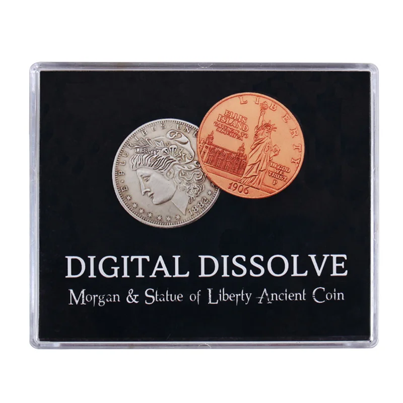 Digital Dissolve (Walking Liberty Half Dollar) Magic Tricks Visually Coin Change Magia Magician Close Up Illusions Gimmick Props