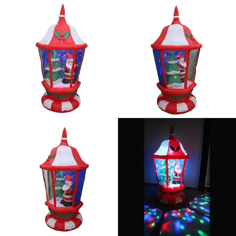 180cm Inflatable Santa Claus and Christmas Tree with Flashing LED Lights Large Indoor Outdoor Holiday Decoration