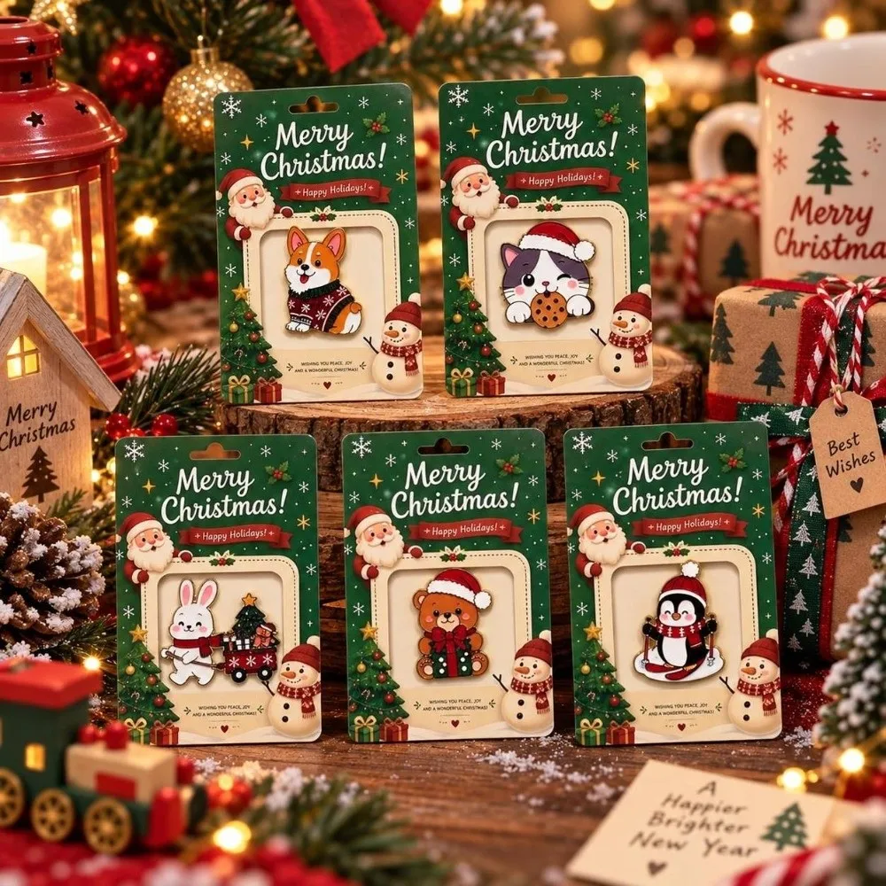 Festival Penguin Puppy Refrigerator Magnets Cat Dog Home Decoration Bear Christmas Ornaments Refrigerator Decor Magnet