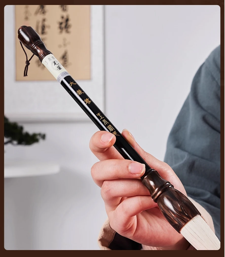 Long WeaselHair Brush Large Running Script Regular Script Cursive Script Brush Chinese Calligraphy Brush Pen Couplets Caligraphy