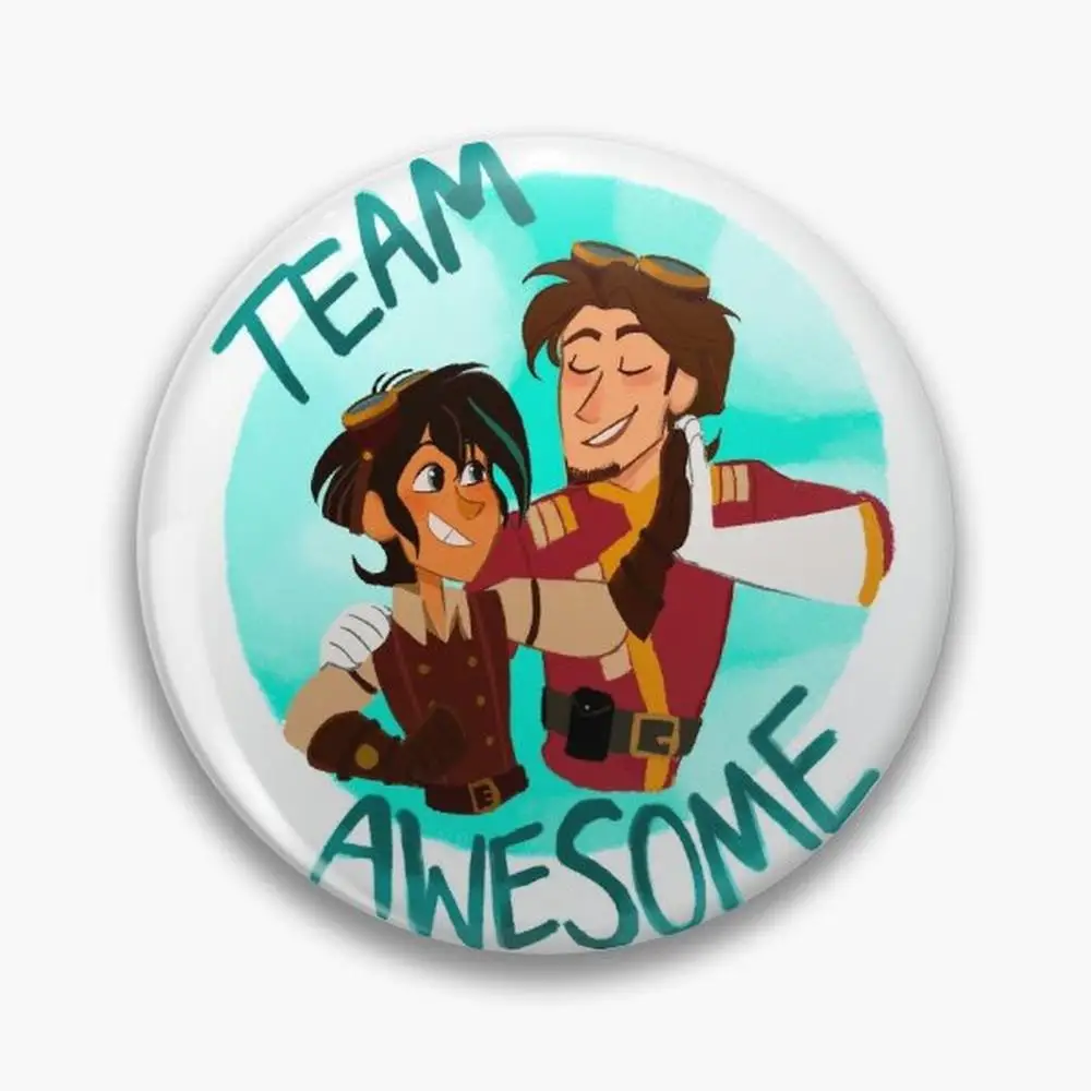 Team Awesome  Pin Buttons Brooches  Jewelry Accessory Customize Brooch Fashion Lapel Badges