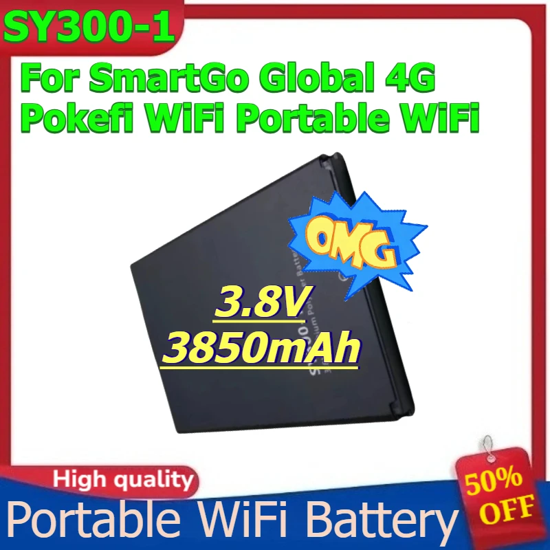 

SY300-1 Digital Battery For SmartGo Global 4G Pokefi WiFi Portable WiFi Battery 3.8V 3850mAh