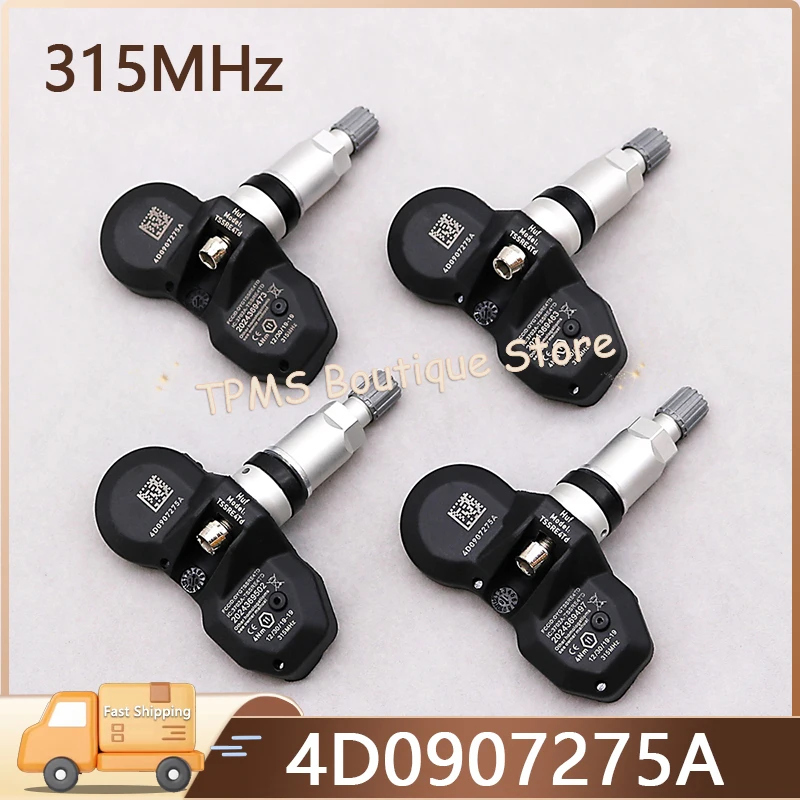 315MHz TPMS Sensor 4D0907275A For Volkswagen Audi A4 A6 Allroad A8 2001-2007 Car Tire Pressure Monitoring System Accessories
