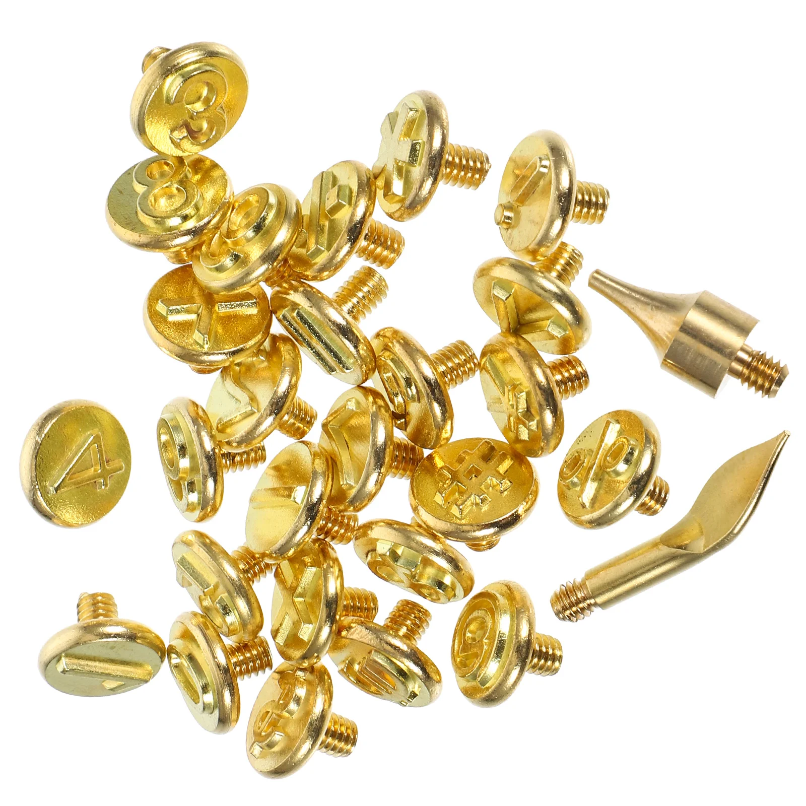 1 conjunto de ponta de queimador de trabalho, pontas de caneta de queima de madeira de cobre 26 letras para pirografia diy, ferramenta de ferro de solda para carpintaria