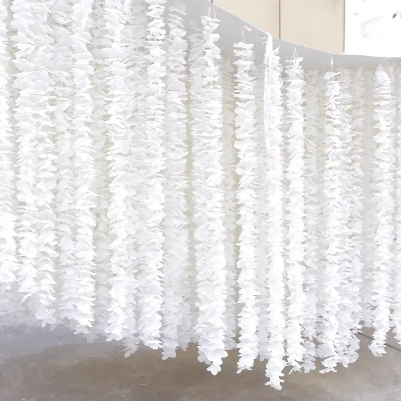 White Artificial Silk Flower Wall Panel for Wedding Background Decoration Beautiful Plant Board Event Party Decor Hot Selling