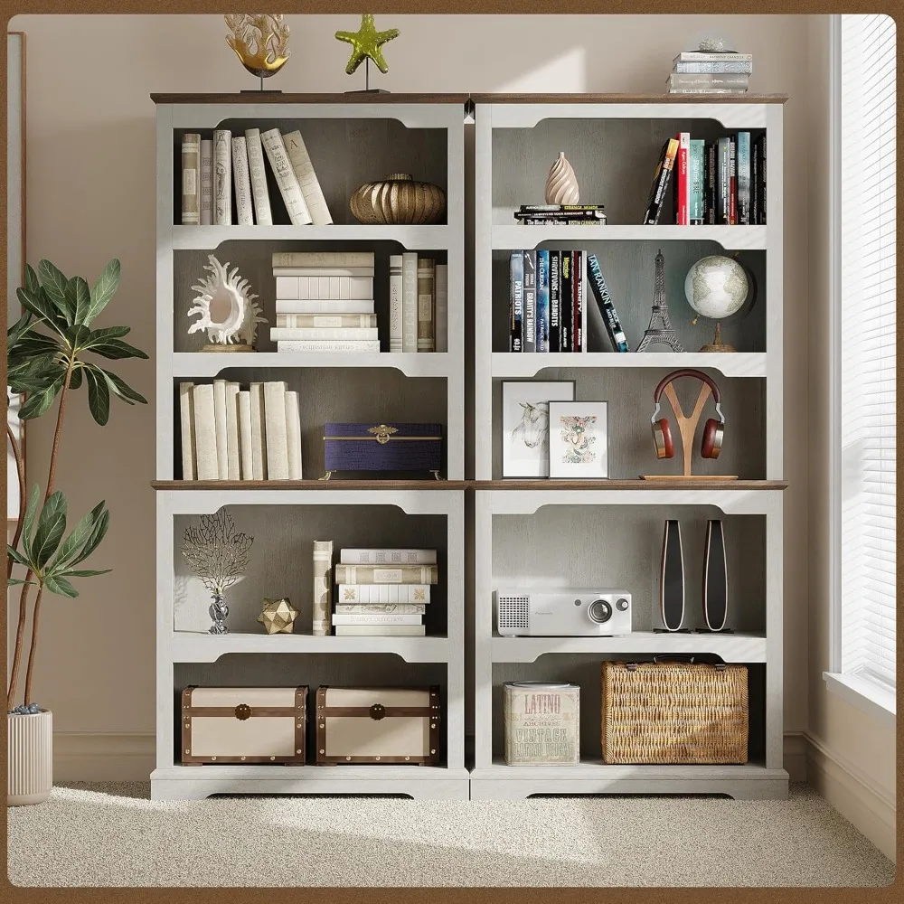 Estante aberta de 5 prateleiras de sete polegadas para casa, escritório, quarto e armazenamento escolar